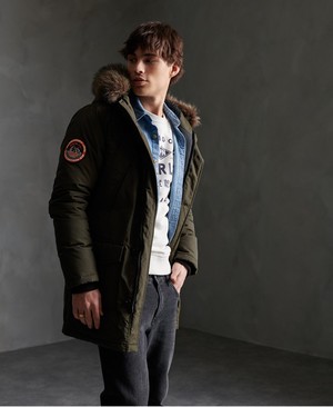 Superdry Everest Parka Férfi Kabát Khaki | QRDZS5769